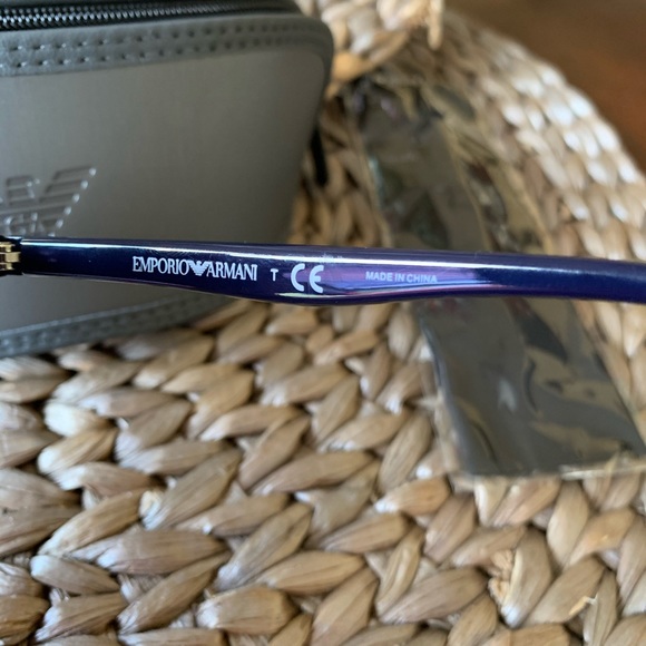 Emporio Armani EA4110F Blue Pink Frame Sunglasses - Picture 6 of 8